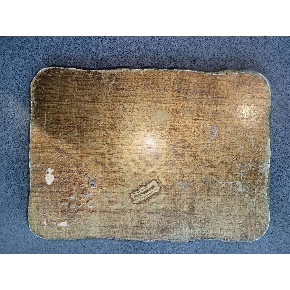 Design Toscano Decorative Tray Faux Wood Italian Renaissance Style 14”
